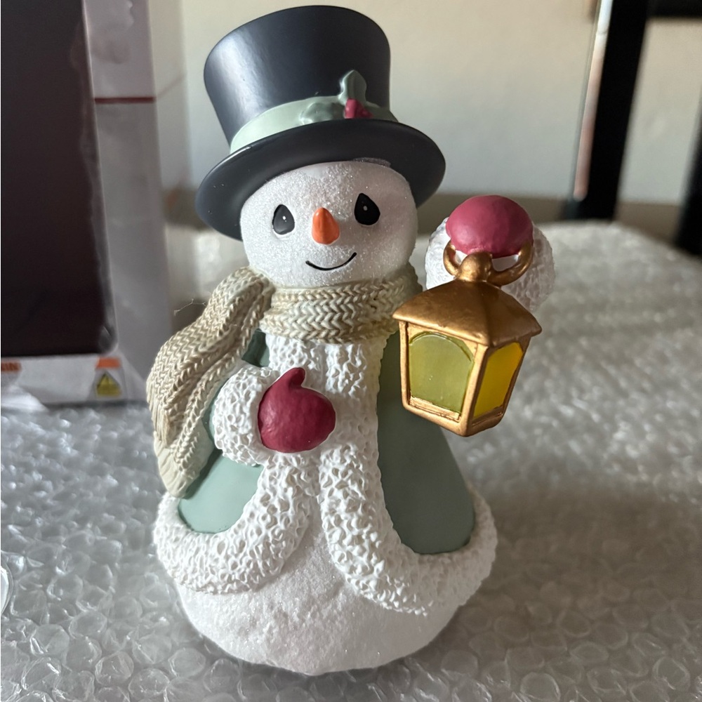 Precious Moments Snowman Figurine -  Musical Lights Up & Sing